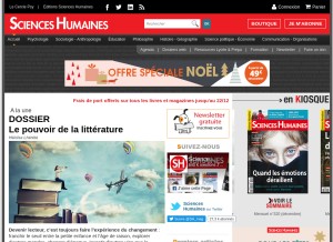 How scienceshumaines.com looks like on a tablet such as an iPad.