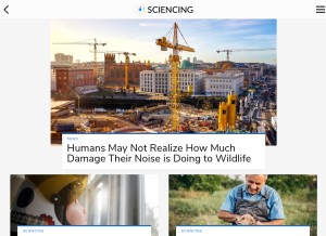 How sciencing.com looks like on a tablet such as an iPad.