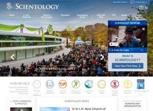 How scientology.org looks like on a tablet such as an iPad.