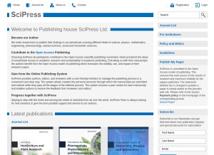 How scipress.com looks like on a tablet such as an iPad.