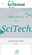 How scitechnol.com looks like on a mobile device such as an iPhone.