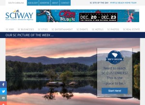 How sciway.net looks like on a tablet such as an iPad.