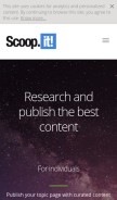 How scoop.it looks like on a mobile device such as an iPhone.