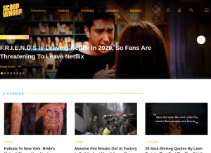 How scoopwhoop.com looks like on a tablet such as an iPad.