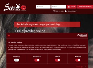 How scor.dk looks like on a tablet such as an iPad.