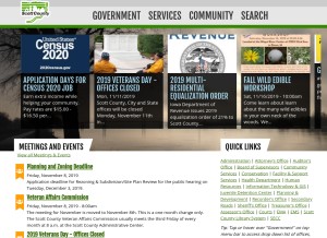 How scottcountyiowa.com looks like on a tablet such as an iPad.