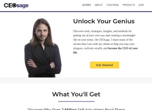 How scottjeffrey.com looks like on a tablet such as an iPad.