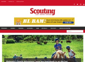 How scoutingmagazine.org looks like on a tablet such as an iPad.
