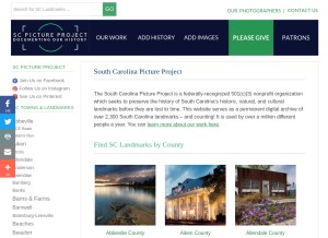 How scpictureproject.org looks like on a tablet such as an iPad.