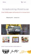 How scrapbooking-warehouse.com looks like on a mobile device such as an iPhone.