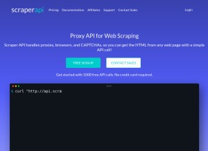How scraperapi.com looks like on a tablet such as an iPad.