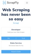 How scrapfly.io looks like on a mobile device such as an iPhone.