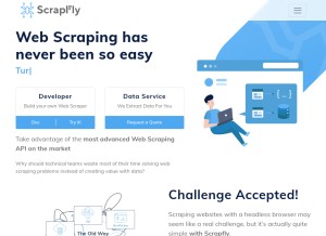 How scrapfly.io looks like on a tablet such as an iPad.