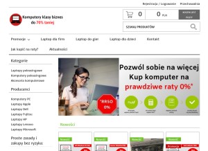 How scrascom.pl looks like on a tablet such as an iPad.