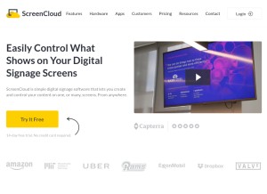 How screen.cloud looks like on a tablet such as an iPad.