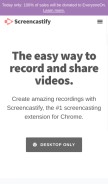 How screencastify.com looks like on a mobile device such as an iPhone.