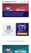 How screencraft.org looks like on a mobile device such as an iPhone.