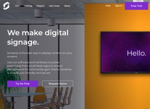 How screenly.io looks like on a tablet such as an iPad.