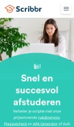 How scribbr.nl looks like on a mobile device such as an iPhone.