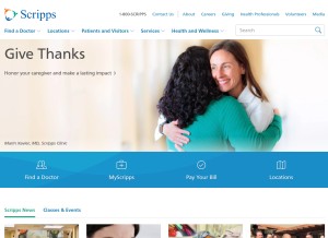 How scripps.org looks like on a tablet such as an iPad.