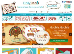How scriptandscribble.com looks like on a tablet such as an iPad.