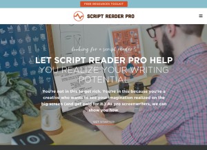 How scriptreaderpro.com looks like on a tablet such as an iPad.