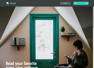 How scroll.com looks like on a tablet such as an iPad.