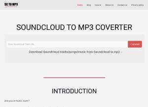 How sctomp3converter.com looks like on a tablet such as an iPad.