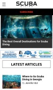How scubadiving.com looks like on a mobile device such as an iPhone.