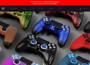 How scufgaming.com looks like on a tablet such as an iPad.