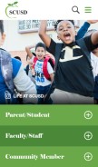 How scusd.edu looks like on a mobile device such as an iPhone.