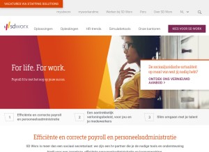 How sd.be looks like on a tablet such as an iPad.
