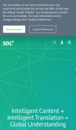 How sdl.com looks like on a mobile device such as an iPhone.