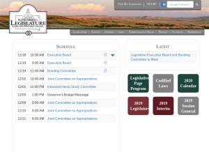 How sdlegislature.gov looks like on a tablet such as an iPad.