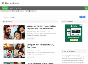 How sdmoviespoint.jiomarathi.xyz looks like on a tablet such as an iPad.