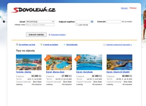 How sdovolena.cz looks like on a tablet such as an iPad.