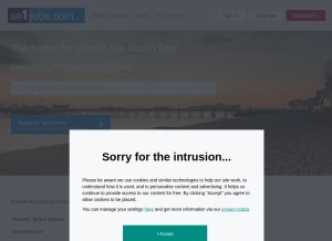 How se1jobs.com looks like on a tablet such as an iPad.