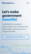 How seamlessdocs.com looks like on a mobile device such as an iPhone.