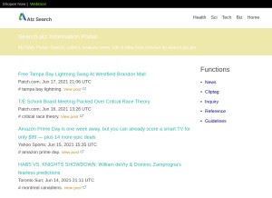 How search.atz.pw looks like on a tablet such as an iPad.