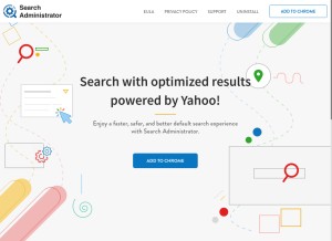 How searchadministrator.com looks like on a tablet such as an iPad.