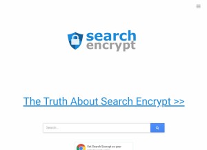 How searchencrypt.com looks like on a tablet such as an iPad.