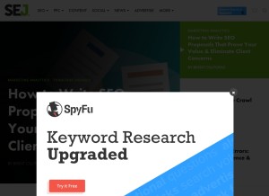 How searchenginejournal.com looks like on a tablet such as an iPad.