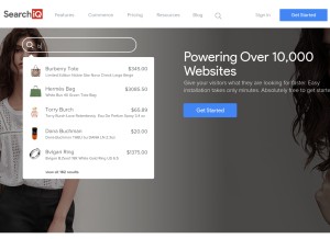 How searchiq.co looks like on a tablet such as an iPad.