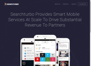 How searchturbo.com looks like on a tablet such as an iPad.