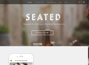 How seatedapp.io looks like on a tablet such as an iPad.