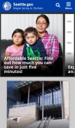 How seattle.gov looks like on a mobile device such as an iPhone.