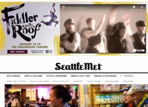 How seattlemet.com looks like on a tablet such as an iPad.