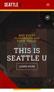 How seattleu.edu looks like on a mobile device such as an iPhone.