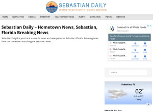 How sebastiandaily.com looks like on a tablet such as an iPad.