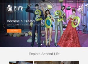 How secondlife.com looks like on a tablet such as an iPad.